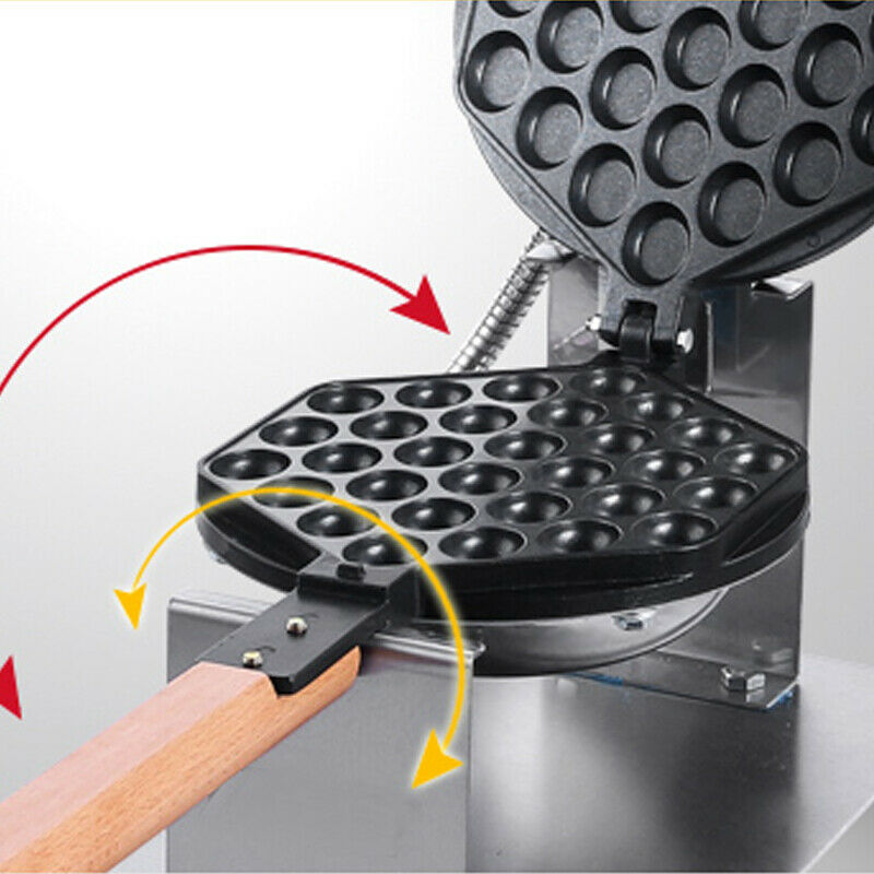 Non-stick Electric Egg Waffle Roll Cake Commercial Machine Heating Pancake
