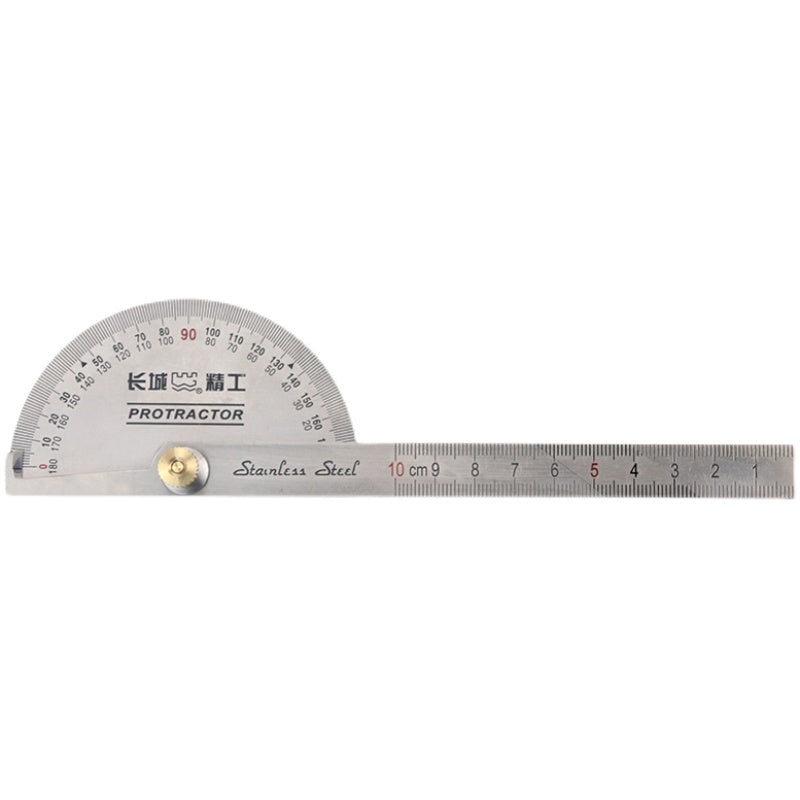 Senticle Ruler Universal Adjustable Angle Semicircle Scale Steel Protractor Ruler Rot ...