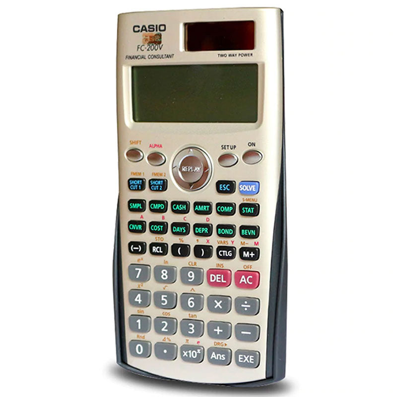 Calcolatrice Finanziaria Casio FC-200V - Display 4 Linee, Funzioni Avanzate - Foto 2