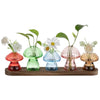 Mushroom Shaped Flower Vase Transparent Glass Vase Plant Hydroponic Aromatherapy Bottle Desktop Decoration Ornament