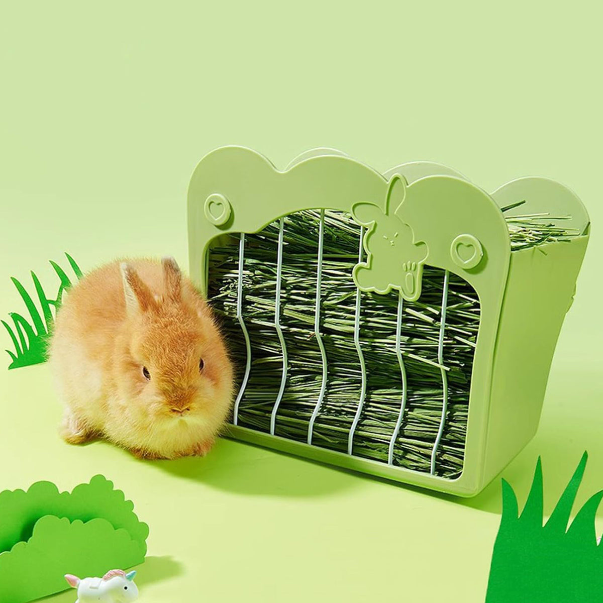 Rabbit Hay Feeder Guinea Pig Hay Feeder Less Waste Hay Rack Feeding Ha ...