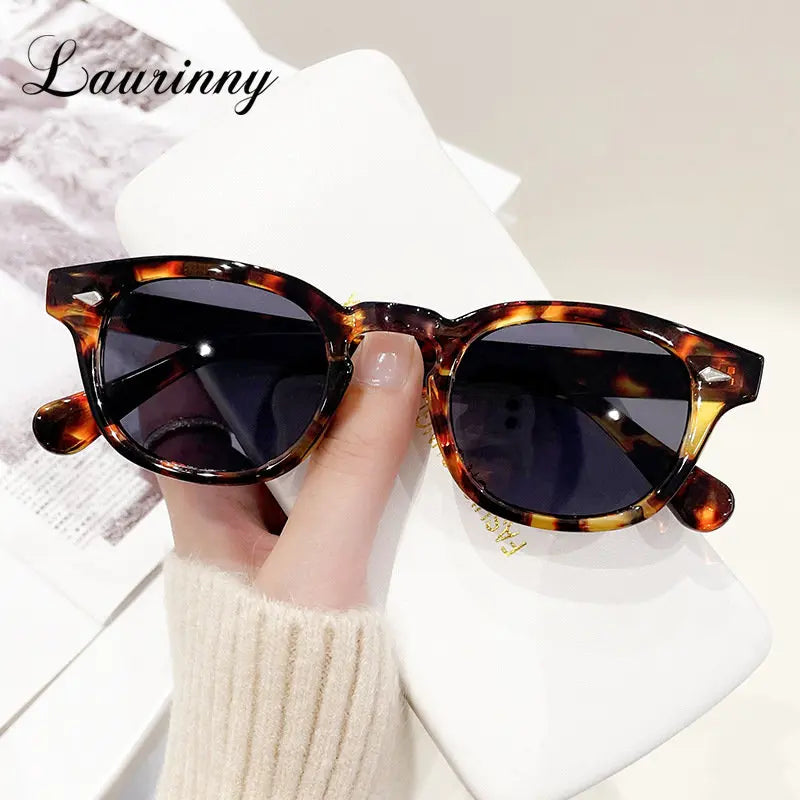 Vintage Tortoise Shell Round Sunglasses Women Men 2024 Brand Design Re ottostore