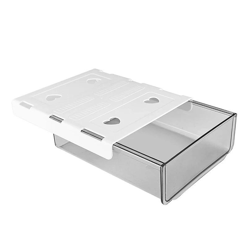 Transparent Gray Invisible Under Desk Drawer Hidden Storage Box Office ...