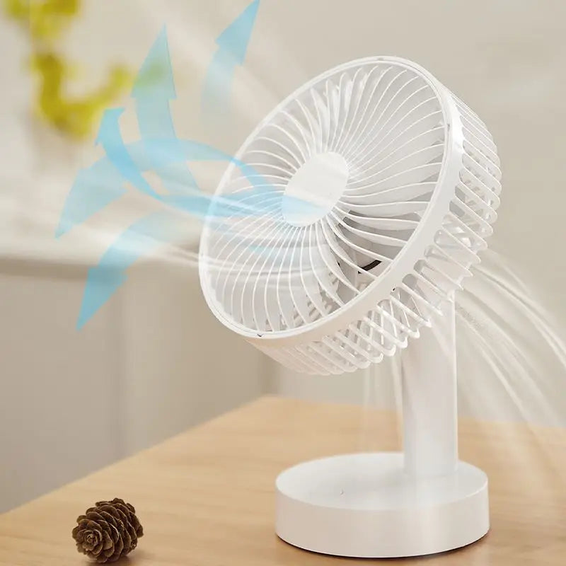 Mini USB Table Fan 4 Speeds Portable Desktop Table Cooling Fan Powered ...
