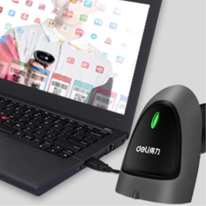 Deli Wireless Red Light Scanner Smart Phone Scanner Bar Code QR Code S ...