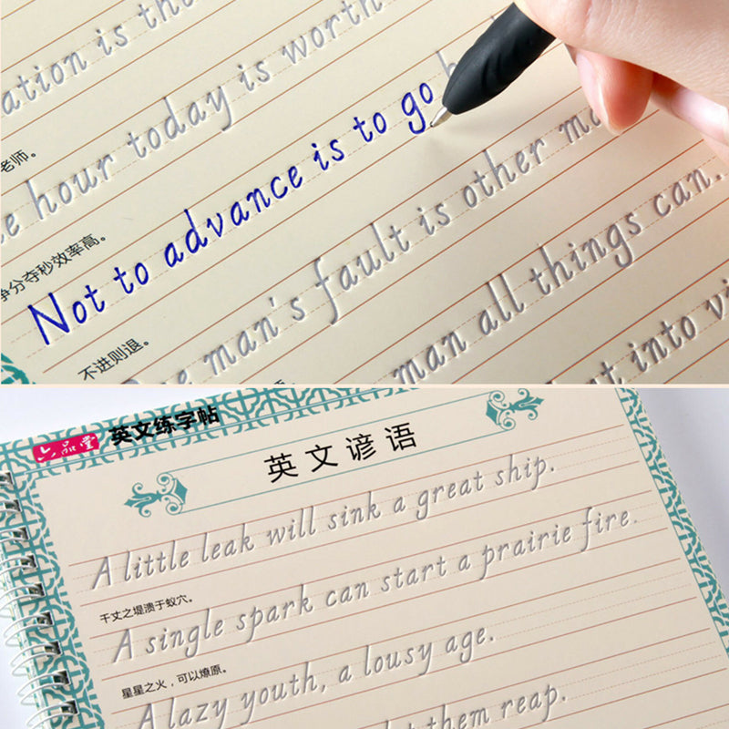 English Calligraphy Handwriting Lettering Notepad Beginner Practice Wo ...