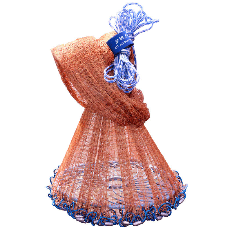 Flying Disk Fishing Net Hand Throw Cast Frisbee Nylon Mesh Net