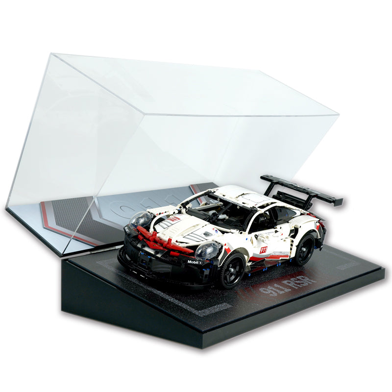 Vitrine Acrylique APRILA Pour Lego Technic Porsche 911 RSR 42096 | Boîte Display Anti-Poussière 63x20x20cm