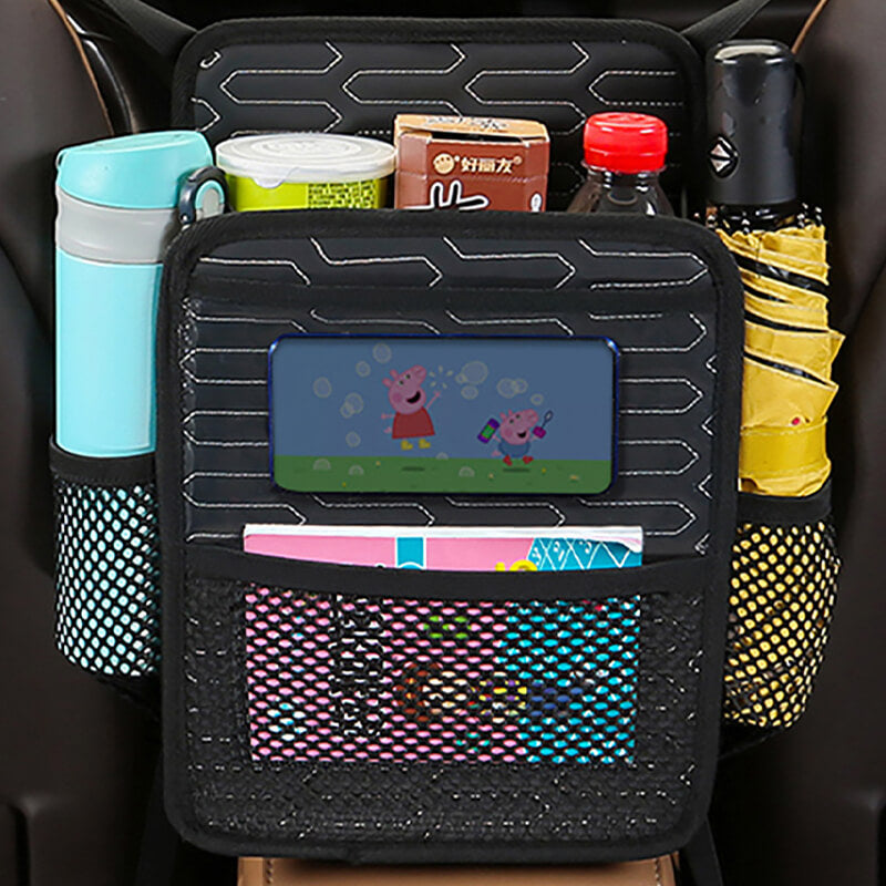 Foldable Double-sided Partition Car Storage Bag Back Seat Hanging Tras ...