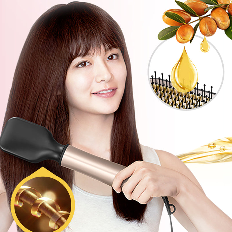 Ion Comb Essential Oil Hair Styling Negative Ion Curling Straight Stic ...