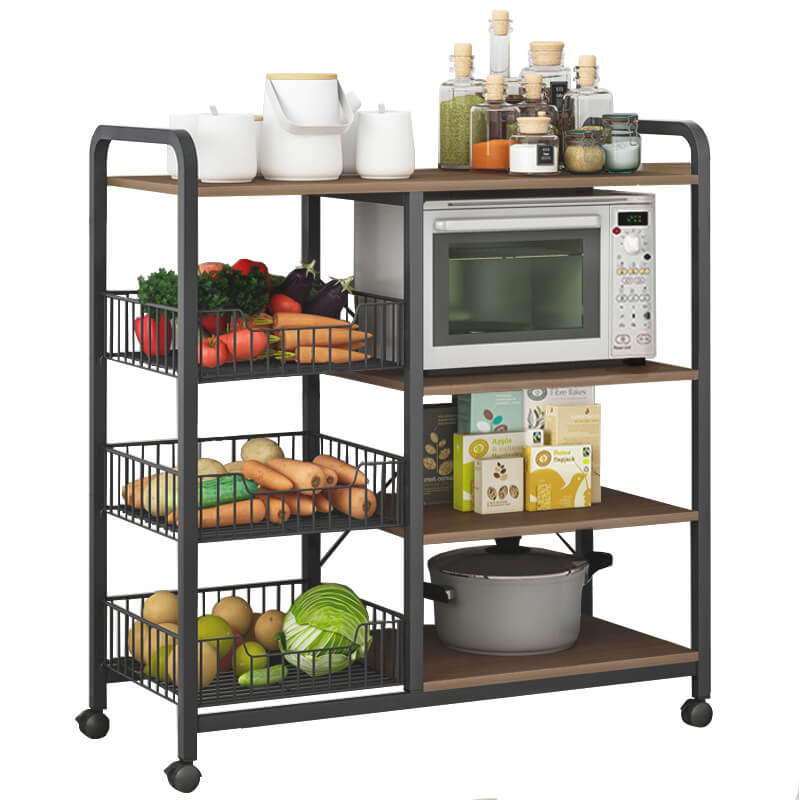 Kitchen Rack Multi Funtions Kitchen Multi-function Storage Rack Pot Multi-layer Steel Frame With W ...