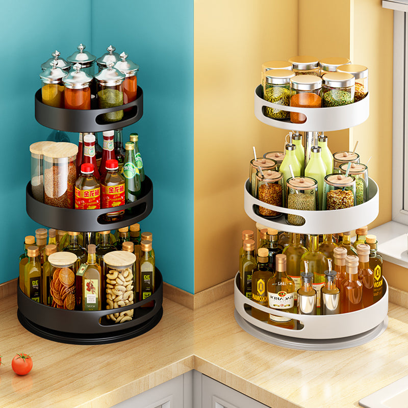 Adjustable Kitchen Seasoning Rotatable Rack Condiment Countertop Stora ...