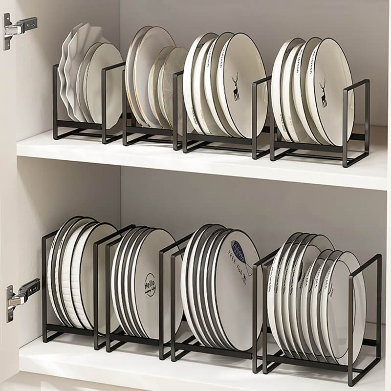 Kitchen Plate Cradle Storage Rack Organizer Plate Storage Rack For Cupboard Kitchen Cabinet Plate