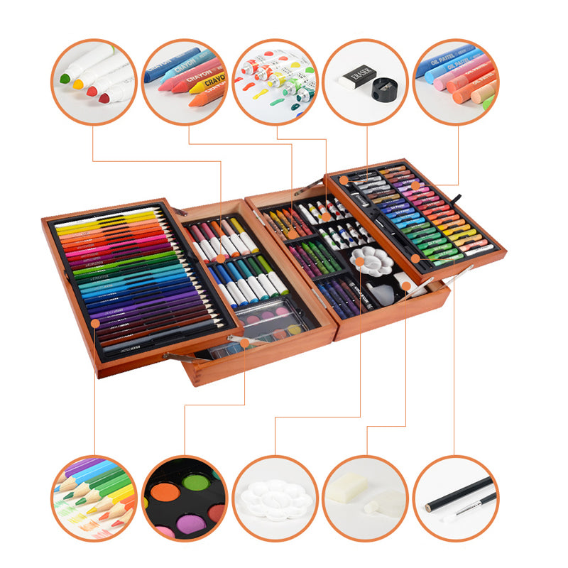 Magic Box Colour In Double-layer Wooden Magic Box Set Children Color Painting Art Birthday ...
