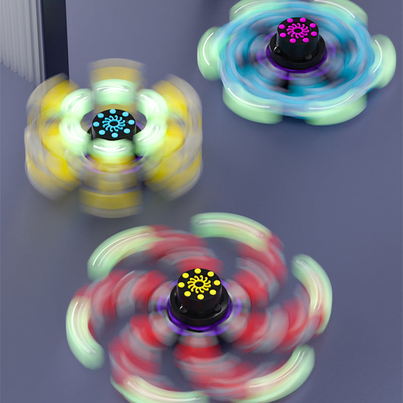 Transformer Spinner Deformable Transformers Fidget Spinner Children's Rotating Light-emitt ...