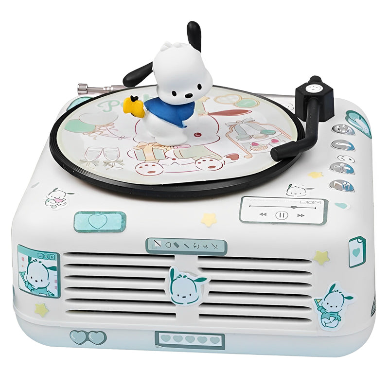 Cute Pochacco Dog Bluetooth Speaker Retro Mini Record Player Birthday ...