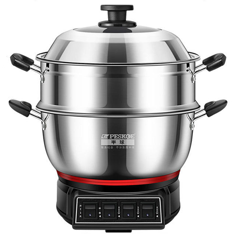 Electric Multi-function Pot Heating Steamer Cooker Stew Fry Stainless ...