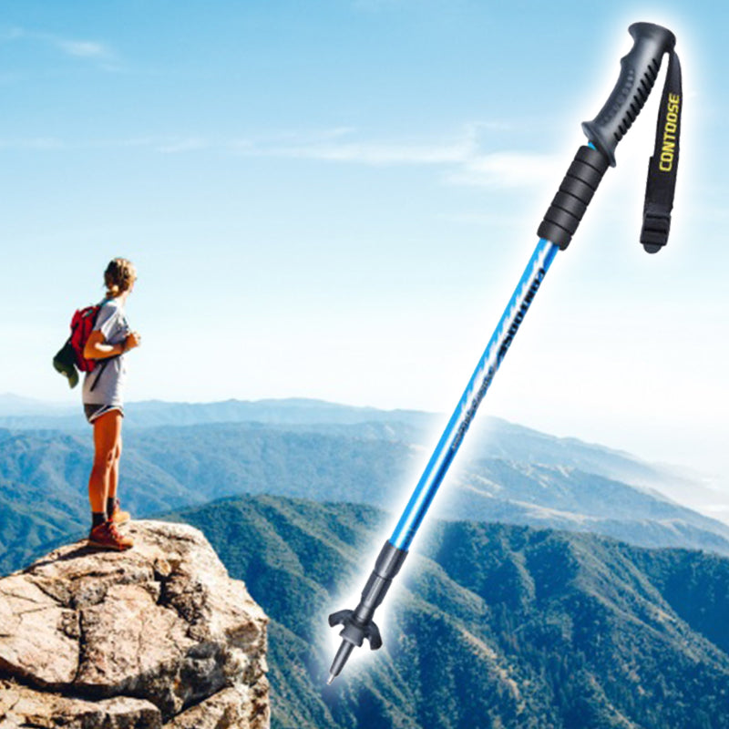 Telescopic Hand Carry Trekking Pole Aluminum Alloy Folding Ultra-light ...
